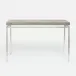 Benjamin Console Table Texturized Silver Steel 60"L x 18"W x 31"H Realistic Faux Shagreen Sand