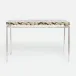 Benjamin Console Table Texturized Silver Steel 60"L x 18"W x 31"H Shell Silver Mother of Pearl