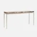 Benjamin Console Table Texturized Silver Steel