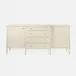 Conrad Deep Drawer Buffet Off-White Faux Raffia