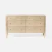 Conrad Dresser Champagne Faux Raffia 60"L x 20"W x 34"H