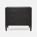 Conrad Dresser Black Faux Raffia 36"L x 18"W x 32"H