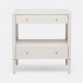 Conrad Nightstand French Gray Faux Raffia 30"L x 18"W x 32"H