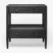 Conrad Nightstand Black Faux Raffia 30"L x 18"W x 32"H