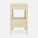 Conrad Nightstand Off-White Faux Raffia 18"L x 18"W x 32"H