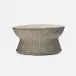 Conway Cloud Gray Plain Weave Stonecast Coffee Table 36"D x 17"H