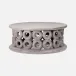 Dagen Light Gray Reconstituted Stone Coffee Table 44"D x 18"H