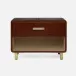 Dante Nightstand Tobacco Full-Grain Leather 18''L x 18''W x 22''H