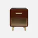 Dante Nightstand Tobacco Full-Grain Leather 18''L x 18''W x 22''H