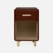 Dante Nightstand Tobacco Full-Grain Leather 18"L x 18"W x 28"H