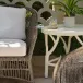 Duke Cloud Gray Faux Bois Stonecast Side Table 24"D x 22"H
