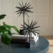 Ilana Navy Vintage Faux Shagreen/Brass Entry Table 38"D x 30"H