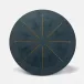 Ilana Navy Vintage Faux Shagreen/Brass Entry Table