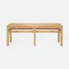Isla Bench 48"W x 16"D x 18"H Natural Peeled Rattan