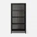 Isla Bookcase Onyx 36"L x 16"W x 72"H Peeled Rattan