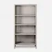 Isla Bookcase 36"L x 16"W x 72"H French Gray Peeled Rattan