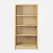 Isla Bookcase 36"L x 16"W x 72"H Natural Peeled Rattan