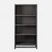 Isla Bookcase 36"L x 16"W x 72"H Smoke Peeled Rattan