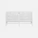 Isla Buffet White 60"L x 14"W x 34"H Peeled Rattan