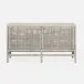 Isla Two-Door Buffet 60"L x 18"W x 34"H French Gray Peeled Rattan