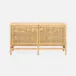 Isla Two-Door Buffet 60"L x 18"W x 34"H Natural Peeled Rattan