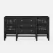 Isla Deep Drawer Buffet Onyx 64"L x 18"W x 34"H Peeled Rattan