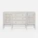 Isla Deep Drawer Buffet White 64"L x 18"W x 34"H Peeled Rattan