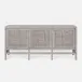 Isla Three-Door Buffet 80"L x 18"W x 34"H French Gray Peeled Rattan