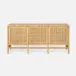 Isla Three-Door Buffet 80"L x 18"W x 34"H Natural Peeled Rattan