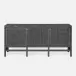 Isla Three-Door Buffet 80"L x 18"W x 34"H Smoke Peeled Rattan