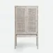 Isla Standing Cabinet 36"L x 16"W x 68"H French Gray Peeled Rattan