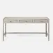 Isla Desk French Gray Peeled Rattan 64"L x 30"W x 31"H