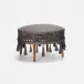 Izzy Zinc/Weathered Natural Performance Macrame/Rustic Teak Coffee Table 28"D x 18"H
