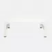 Jarin Coffee Table Designer White Faux Belgian Linen 48"L x 48"W x 18"H