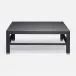 Jarin Coffee Table Dark Navy Faux Belgian Linen 48"L x 48"W x 18"H