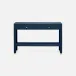 Jarin Console True Navy Faux Belgian Linen 48"L x 12"W x 31"H