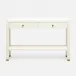 Jarin Console White Faux Belgian Linen 48"L x 12"W x 31"H