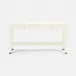 Jarin Console White Faux Belgian Linen 60"L x 18"W x 31"H