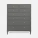 Jarin Dresser Graphite Faux Belgian Linen 42"L x 20"W x 54"H