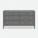 Jarin Dresser Graphite Faux Belgian Linen