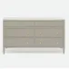 Jarin Dresser Light Gray Faux Belgian Linen 60"L x 20"W x 34"H