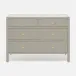 Jarin Dresser Light Gray Faux Belgian Linen 48"L x 20"W x 34"H