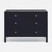 Jarin Dresser Dark Navy Faux Belgian Linen 48"L x 20"W x 34"H