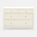 Jarin Dresser White Faux Belgian Linen