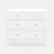 Jarin Dresser Designer White Faux Belgian Linen 36"L x 18"W x 32"H