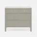 Jarin Dresser Light Gray Faux Belgian Linen 36"L x 18"W x 32"H