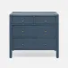 Jarin Dresser True Navy Faux Belgian Linen 36"L x 18"W x 32"H