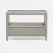 Jarin Low Nightstand Light Gray Faux Belgian Linen