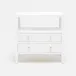 Jarin Nightstand Designer White Faux Belgian Linen