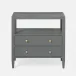 Jarin Nightstand Graphite Faux Belgian Linen 30"L x 18"W x 30"H